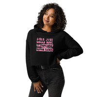WOMENS RIGHTS/ HUMAN RIGHTS Crop Hoodie - Thumbnail 16