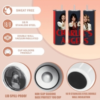 ​Charlie's Angels Tumbler, Classic TV Show 20oz Skinny Tumbler, Farrah Fawcett, Kate Jackson, Jaclyn Smith - Thumbnail 1