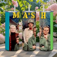 M*A*S*H TV Show Tumbler, 20oz Skinny Tumbler, Retro TV Show Merchandise, Hawkeye Pierce, Hot Lips Houlihan | Free Ship  - Thumbnail 3