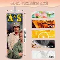 M*A*S*H TV Show Tumbler, 20oz Skinny Tumbler, Retro TV Show Merchandise, Hawkeye Pierce, Hot Lips Houlihan | Free Ship  - Thumbnail 1