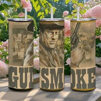 Gunsmoke TV Show Tumbler, Marshal Matt Dillon 20oz Skinny Tumbler, Classic Western Merchandise, James Arness | Free Ship - Thumbnail 4