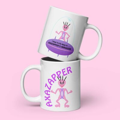 Little flying space car mug