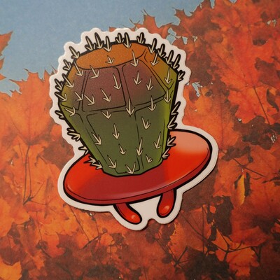 Cactus ringpop sticker