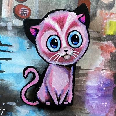 ALUMINUM STARCH Kitty Magnet