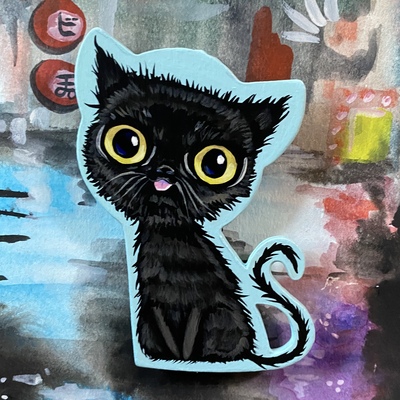 MINI GHOUL Kitty Magnet