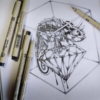 Mechanical Chameleon Cyberpunk Sew-on Patches - Thumbnail 4