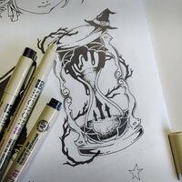 Wizard of Oz Hourglass Goth Punk Sew-on Patches - Thumbnail 3