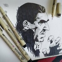 Bela Lugosi & Bat Wings Horror Punk Sew-on Patches - Thumbnail 4