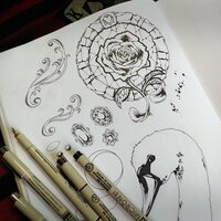 Beauty and the Beast Enchanted Rose Victorian Goth Sew-on Patches - Thumbnail 3