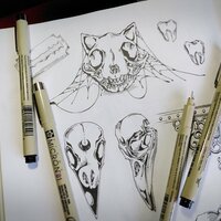 Crow Skulls Goth Horror Sew-on Patches - Thumbnail 4