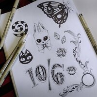 Alice in Wonderland Crest Kawaii Steampunk Sew-on Back Patches - Thumbnail 4