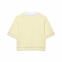 Fashionable POLO shirt stitched knitted jacket - Thumbnail 1