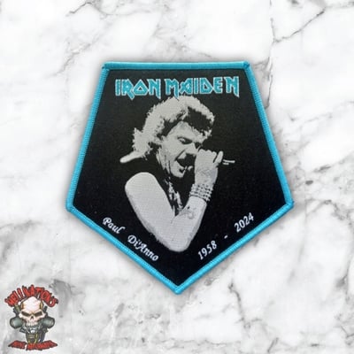 Paul di'anno tribute woven patches