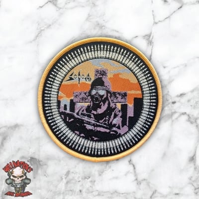 Sodom round woven patches