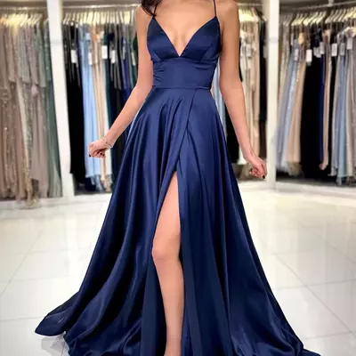 Sexy sky blue prom dresses strapless party evening gowns pleats slit formal long special occasion dress