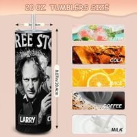 ​The Three Stooges Tumbler, Moe Larry Curly 20oz Skinny Tumbler, Classic Comedy Merchandise, Nyuk Nyuk Nyuk! - Thumbnail 2