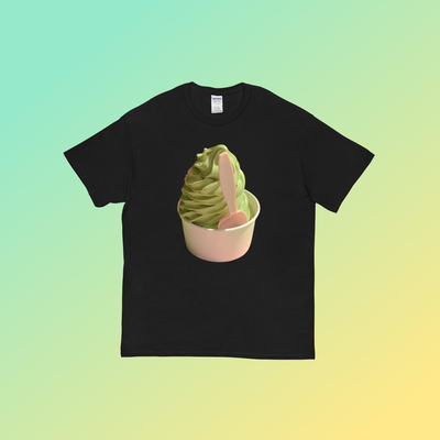 Japanese matcha ice cream t shirt black