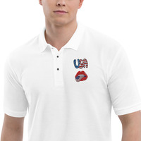USA Men's Premium Polo - Thumbnail 3