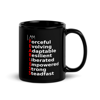 I am fearless word power mug