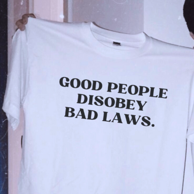 Free shipping-good people disobey bad laws tee - Thumbnail 1