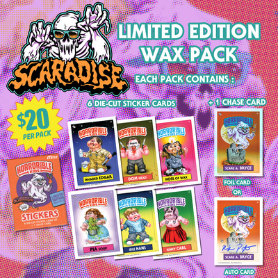Horrorible kids scaradise limited edition wax pack