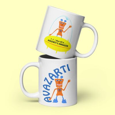Happy Flying Characters Mug