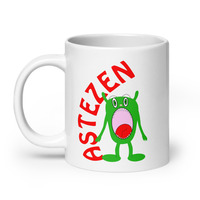 Cheerful Alien Space Car Mug - Thumbnail 1