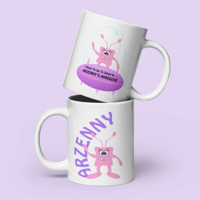 Flying machine cute creature mug