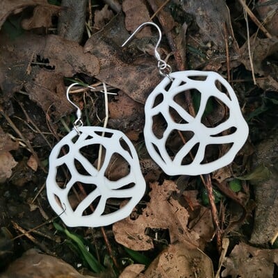 Basket fungi earrings