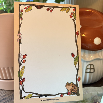 Crabapple toad eco-friendly notepad