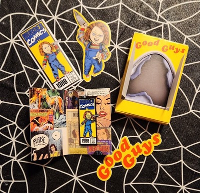 Good guys childs play chucky enamel pin with box package