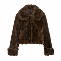 Elegant faux fur effect jacket - Thumbnail 2