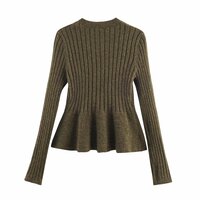 ribbed-knit jacket with culottes hem - Thumbnail 2