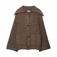 Retro high-end plaid sweater jacket - Thumbnail 1