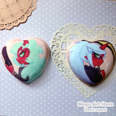Panty and stocking plush badges