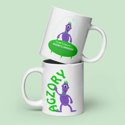 Cartoon space hero mugs