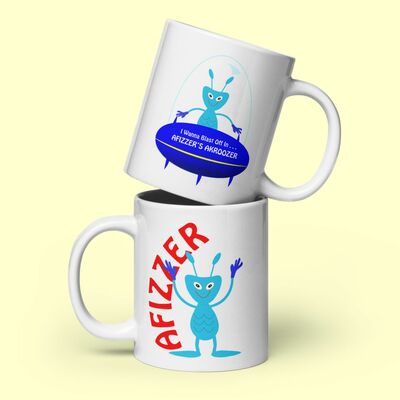 Superhero alien pals mug