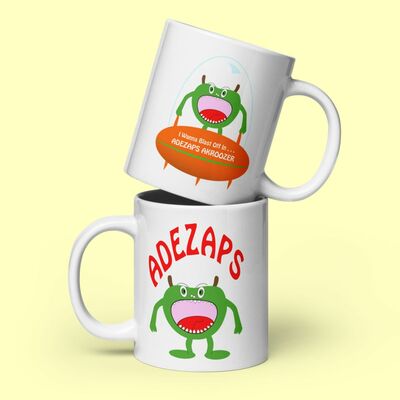 Cartoon space car mug