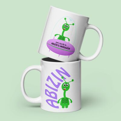 Let’s go fly character mug