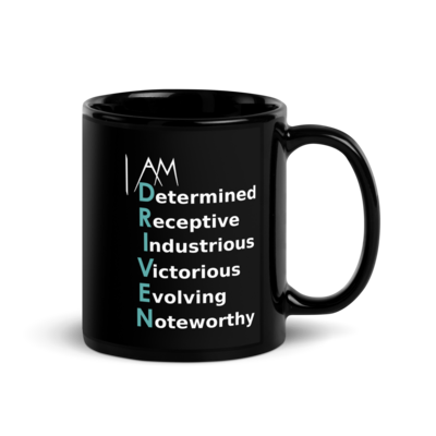 I am driven word power mug