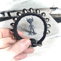 1/2” wide 1-row bullet stud wristband - Thumbnail 2