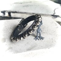 1/2” wide 1-row bullet stud wristband - Thumbnail 4