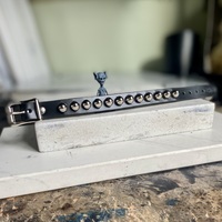 5/8” wide 1-row bullet stud wristband - Thumbnail 1