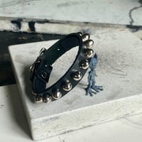 5/8” wide 1-row bullet stud wristband - Thumbnail 2