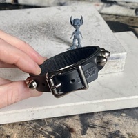 5/8” wide 1-row bullet stud wristband - Thumbnail 4