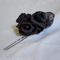 Black Rose hair pin - Thumbnail 1