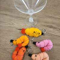 Felt Shrimp keychain - Thumbnail 3
