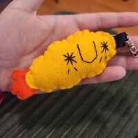 Felt Shrimp tempura keychain - Thumbnail 1