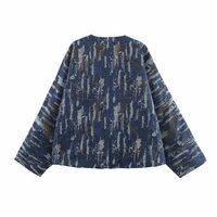 Versatile beaded denim-effect padded kimono jacket - Thumbnail 2