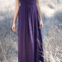 Illusion A-line Chiffon Cap Sleeve Pleated Long Mother Of Birdal Dress With Back Keyhole - Thumbnail 1